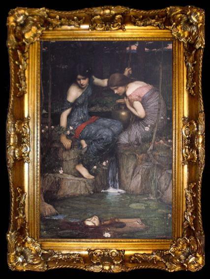 framed  John William Waterhouse Nymphs Finding the Head of Orpheus, ta009-2